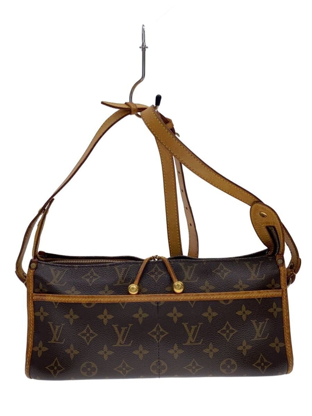 LOUIS VUITTON Popincourt Long Monogram Canvas Brown All over
